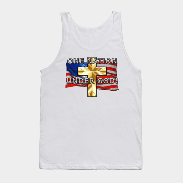 One Nation Under God Tank Top by Politics and Puppies